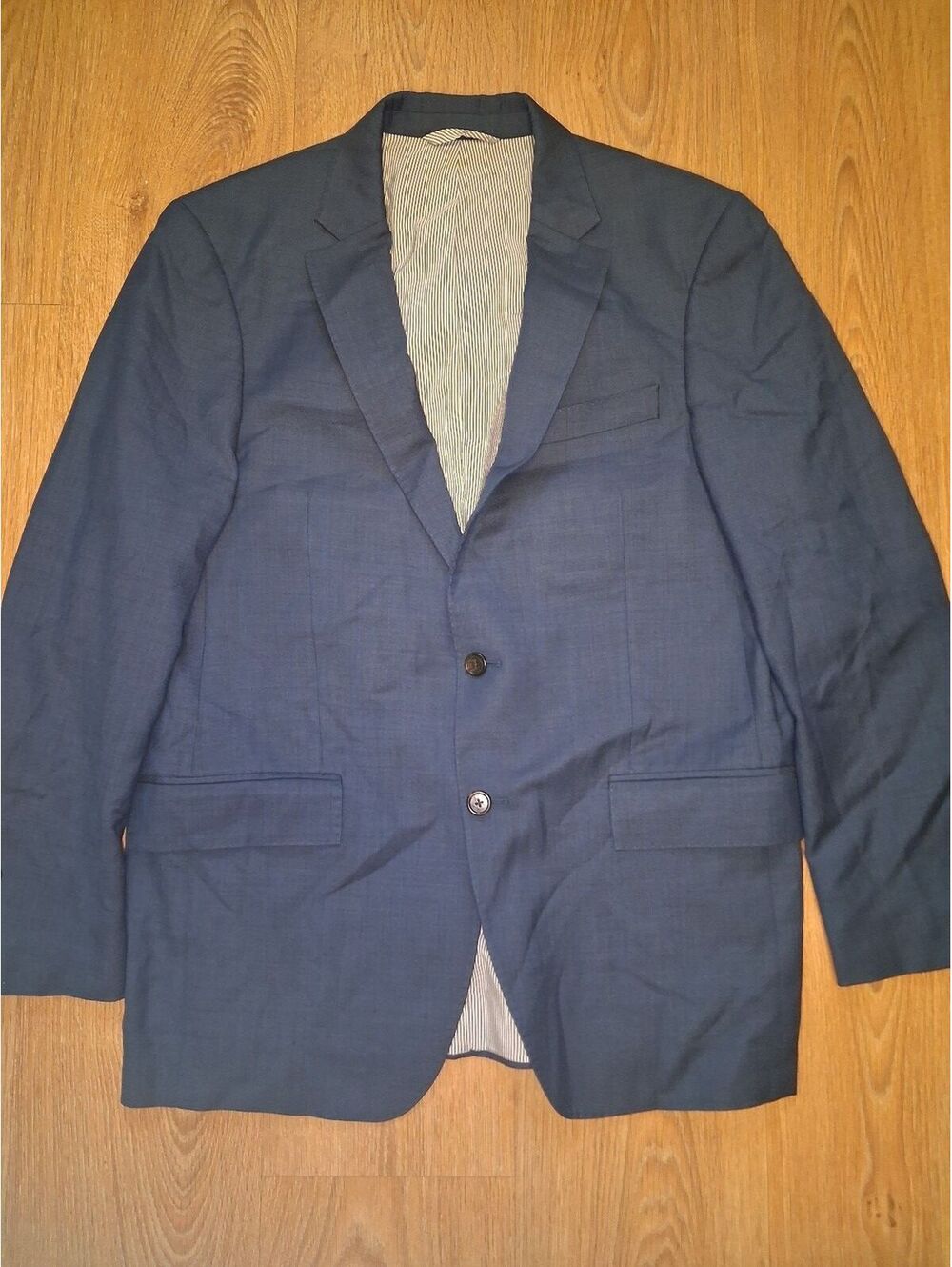 Todd Snyder Sport Coat 42R Navy Wool Sharkskin Double Vented